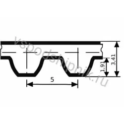 Ремень STD 1090 S5M ширина 9 мм CSHBELT