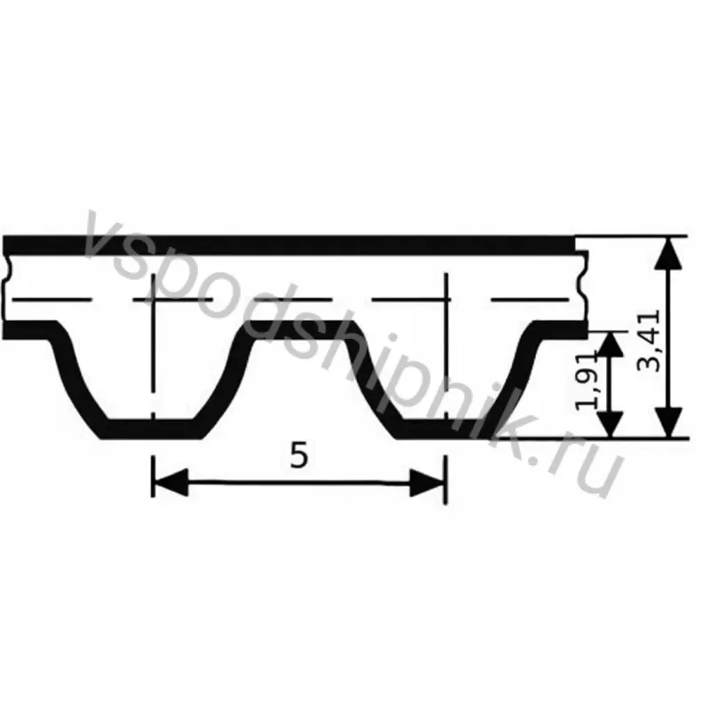 Ремень STD 1500 S5M ширина 9 мм CSHBELT 360