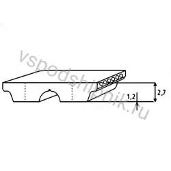 Ремень зубчатый полиуретановый AT5 630 (W=20) Megadyne