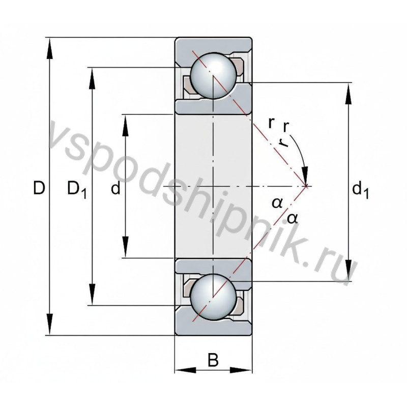 Подшипник шариковый 7206-B-XL-MP FAG 360