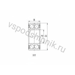 Подшипник шариковый 3216 ZZ CRAFT