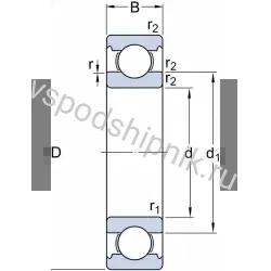 Подшипник шариковый 6803 LLU NTN
