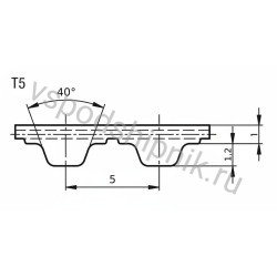 Ремень 100 T5 CSHBELT