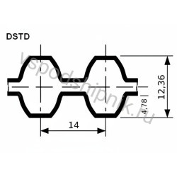 Ремень DSTD 1008 DS14M ширина 40 мм CSHBELT