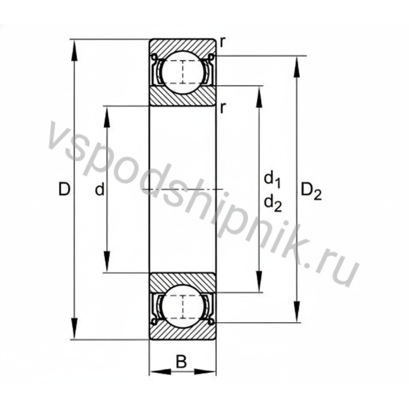 Подшипник шариковый 6318-2Z-J20C INA 360