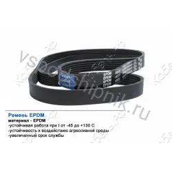 Ремень поликлиновой 10PK1703 EPDM GLOBELT