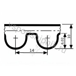 Ремень HTD 1120 14M ширина 40 мм CSHBELT
