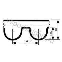 Ремень HTD 1120 14M ширина 40 мм CSHBELT