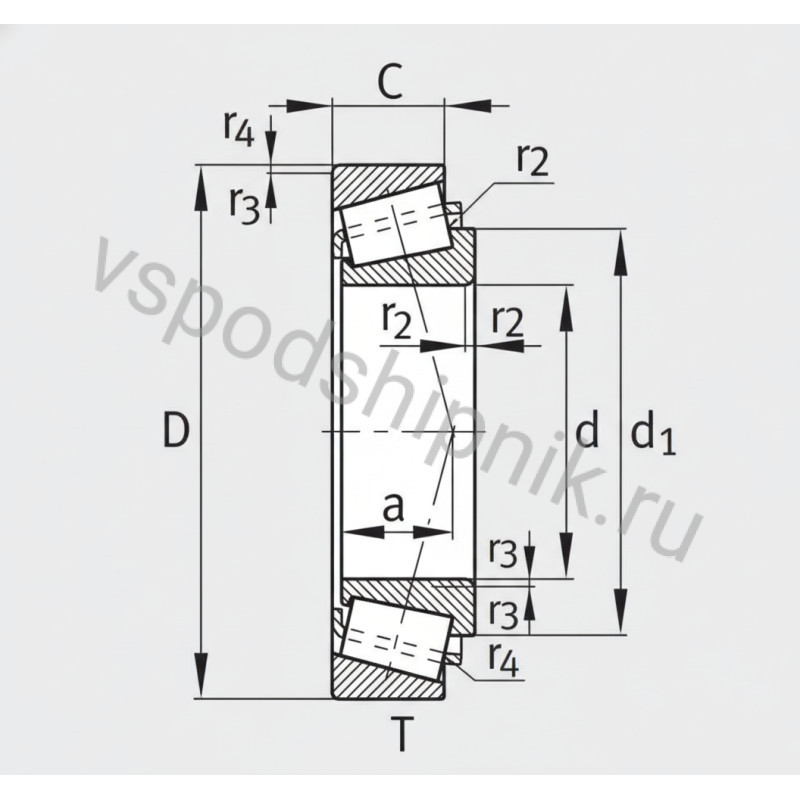 Подшипник роликовый 32219 A FAG 360