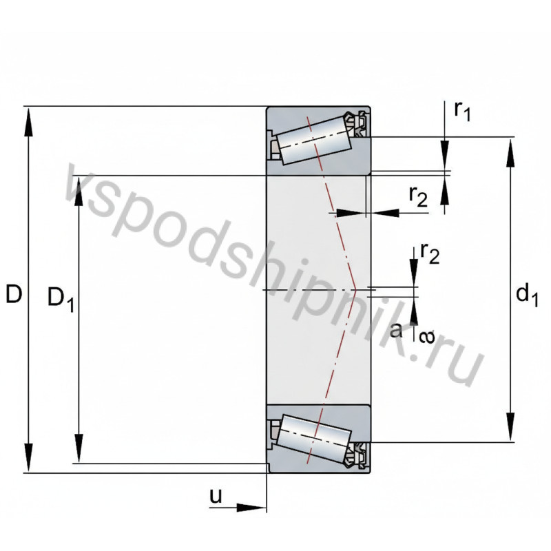 Подшипник роликовый JK0S070-A INA 360