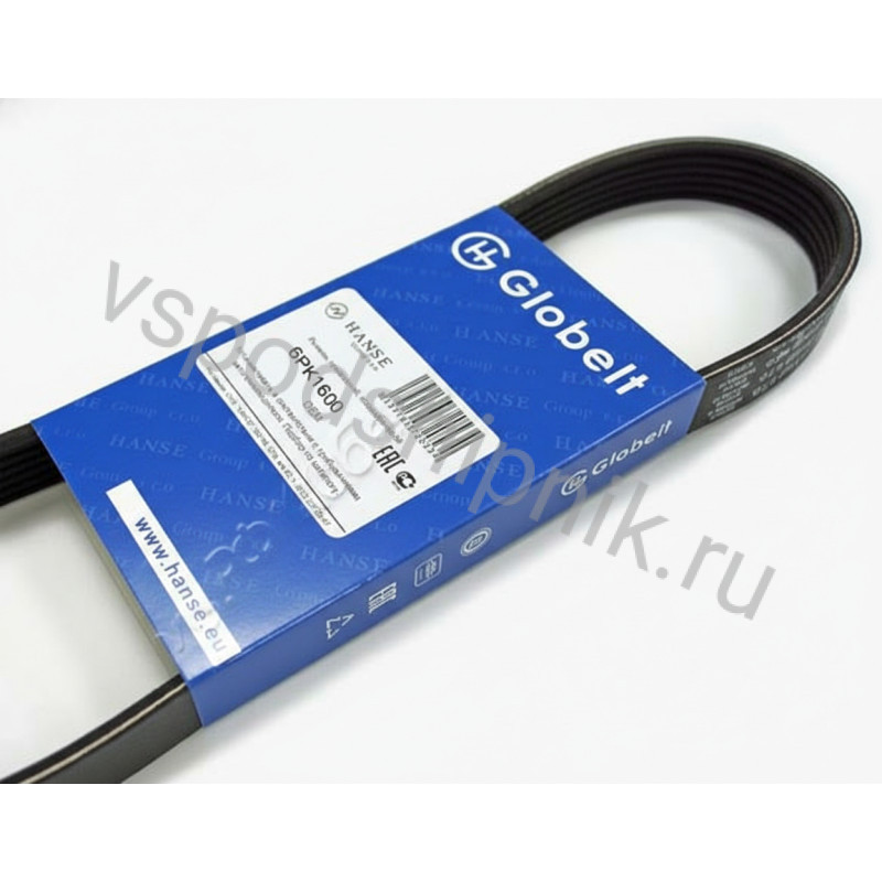 Ремень поликлиновой 6PK1600 GLOBELT 360