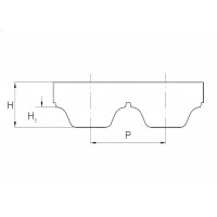 Ремень зубчатый AT10 1300 (W=50) Megadyne