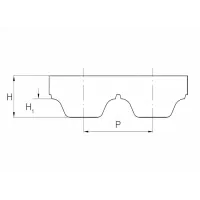 Ремень зубчатый AT10 530 (W=25) Sati