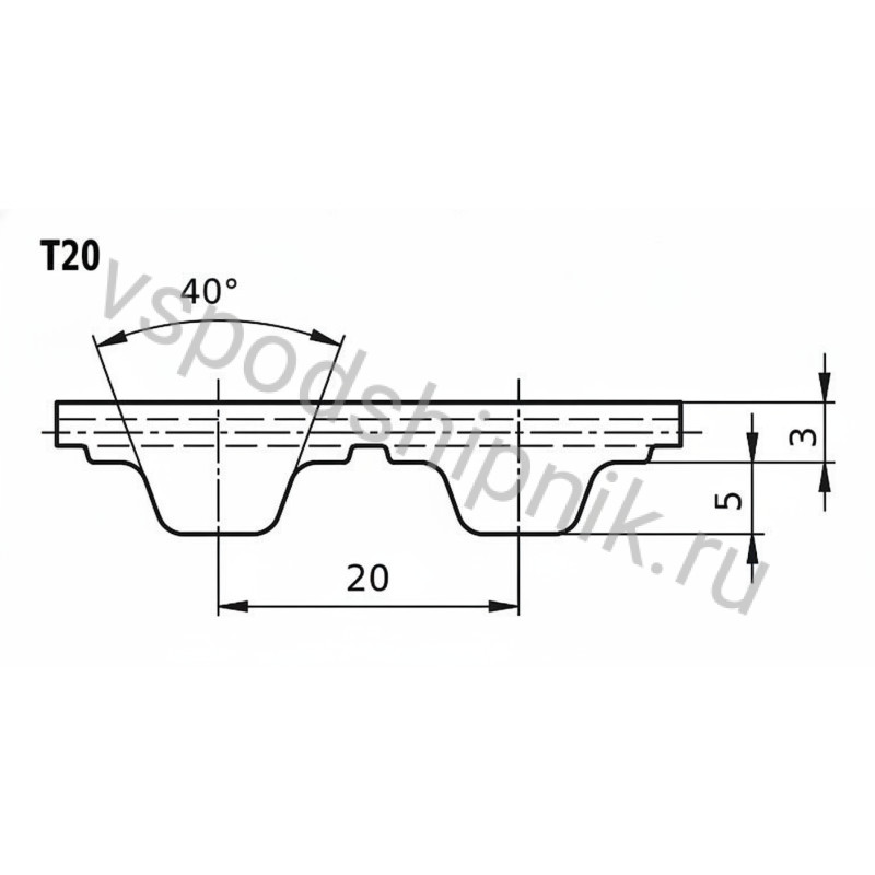 Ремень 100 T20 CSHBELT 360