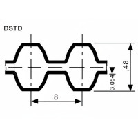 Ремень DSTD 2272 DS8M ширина 20 мм CSHBELT
