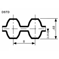 Ремень DSTD 1056 DS8M ширина 20 мм CSHBELT