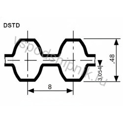 Ремень DSTD 1000 DS8M ширина 20 мм CSHBELT