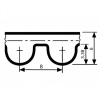 Ремень HTD 1120 8M ширина 20 мм CSHBELT