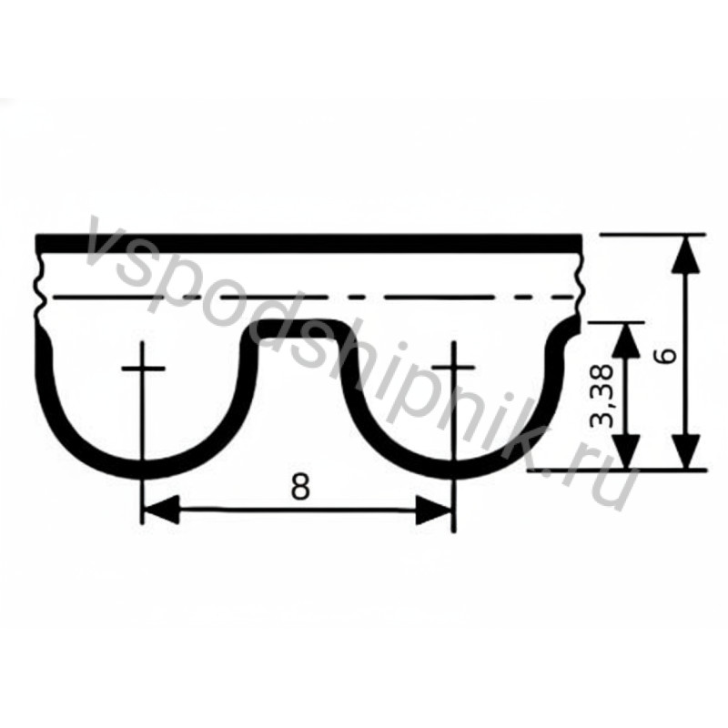Ремень HTD 1400 8M ширина 20 мм CSHBELT 360