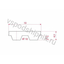 Ремень зубчатый AT10 (открытый) (W=16) Sati