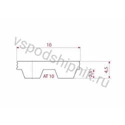Ремень зубчатый AT10 (открытый) (W=16) Sati