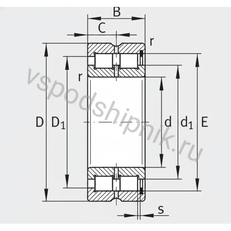 Подшипник роликовый SL185028 FAG 360