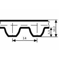 Ремень STD 1120 S14M ширина 40 мм CSHBELT