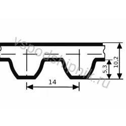 Ремень STD 1120 S14M ширина 40 мм CSHBELT