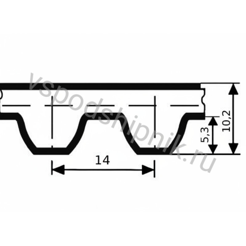 Ремень STD 1120 S14M ширина 40 мм CSHBELT 360