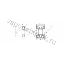 Подшипник роликовый NJ308ET NSK