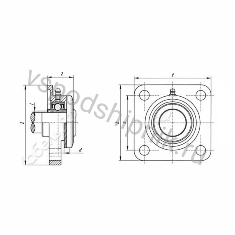 Узел подшипниковый LDI UCF201 SS KIT 360