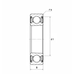 Подшипник шариковый 6206 K ZZ C3 SNR