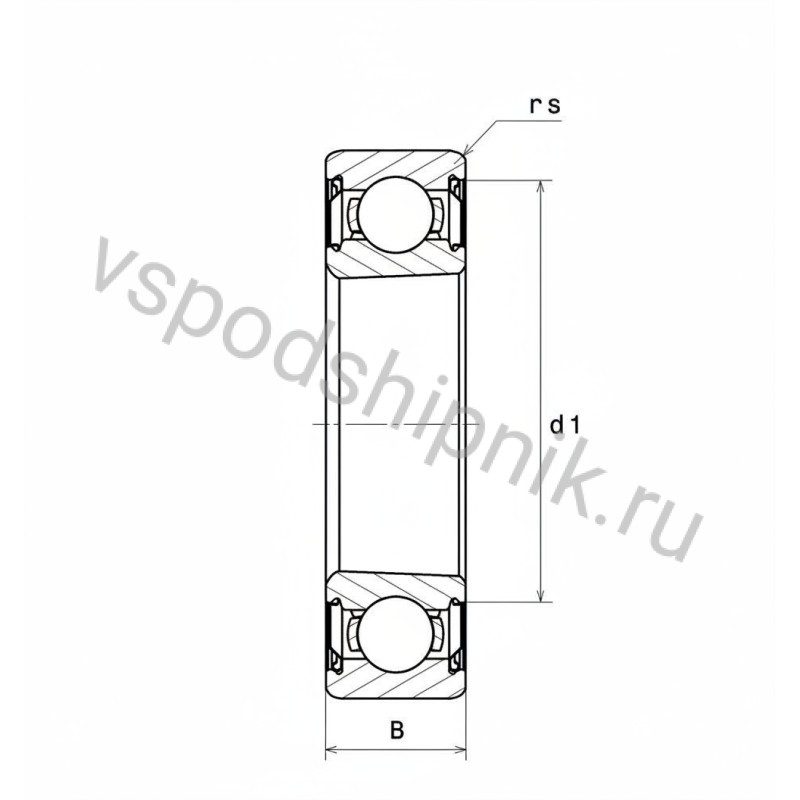 Подшипник шариковый 6206 K ZZ C3 SNR 360