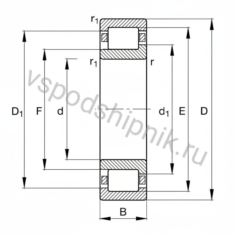 Подшипник роликовый NJ312-E-XL-TVP2 FAG 360