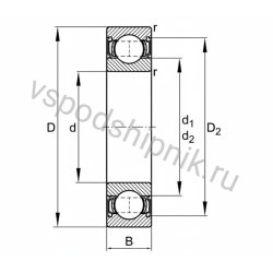 Подшипник шариковый S 61802 2RSR INA