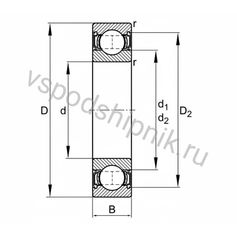 Подшипник шариковый S 61902 2RSR INA 360