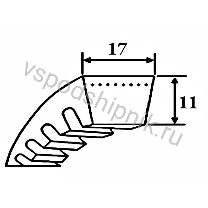 Ремень клиновой BX 44 Ld=1163 мм SWR 360