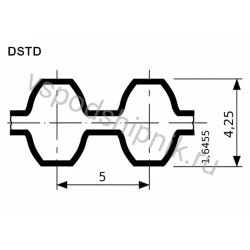 Ремень DSTD 1000 DS5M ширина 9 мм CSHBELT