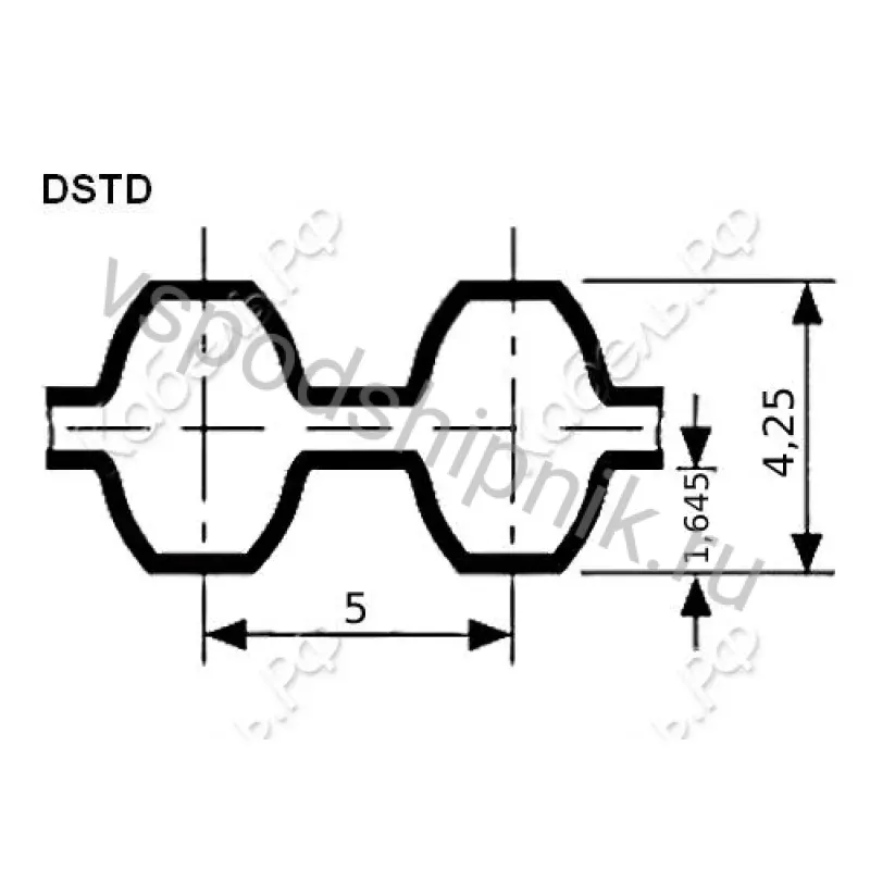 Ремень DSTD 1475 DS5M ширина 9 мм CSHBELT 360