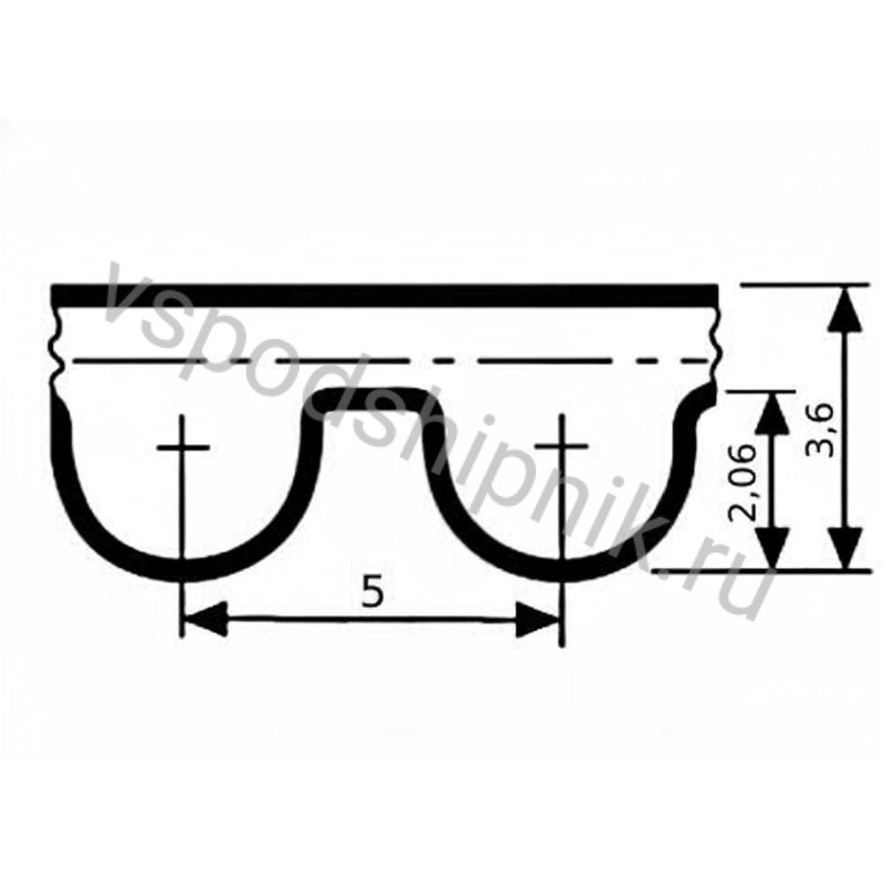 Ремень HTD 5M 10 CSHBELT 360