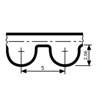 Ремень HTD 1500 5M ширина 9 мм CSHBELT
