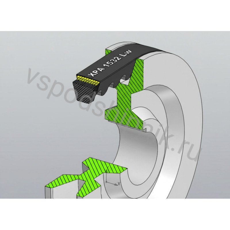 Ремень клиновой XPA 1532P PIONEER ContiTech 360