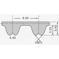 Ремень 20 RPP8 PAZ CSHBELT