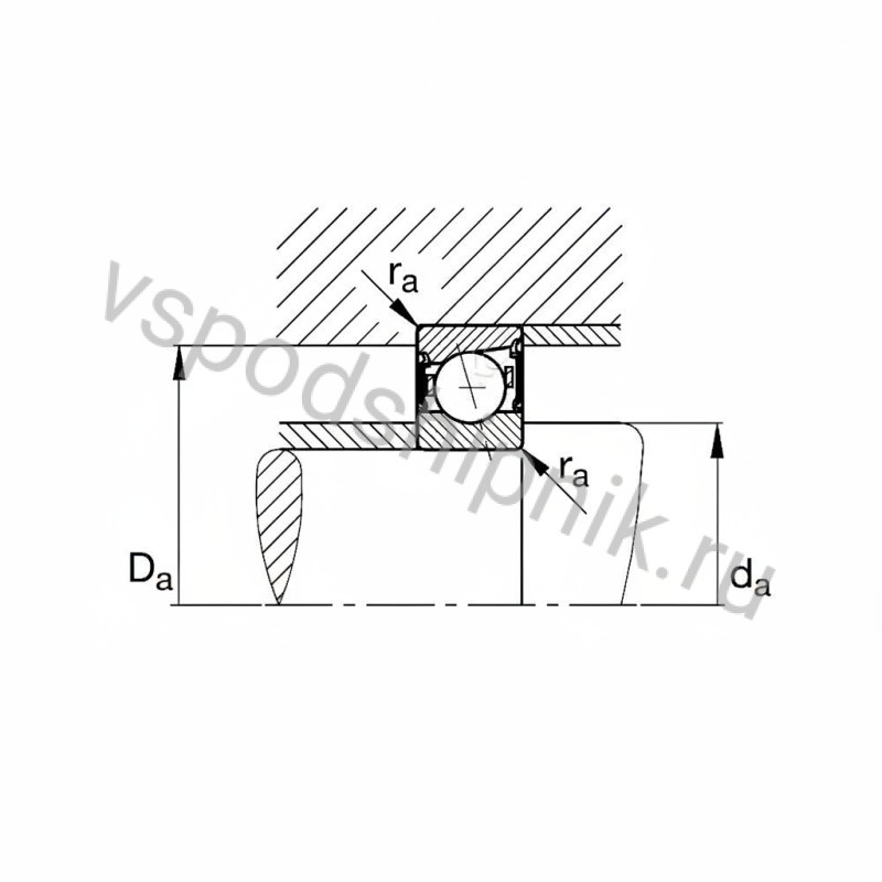 Подшипник шариковый B7201-C-2RSD-T-P4S INA 360