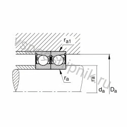 Подшипник шариковый B7005-C-2RSD-T-P4S INA