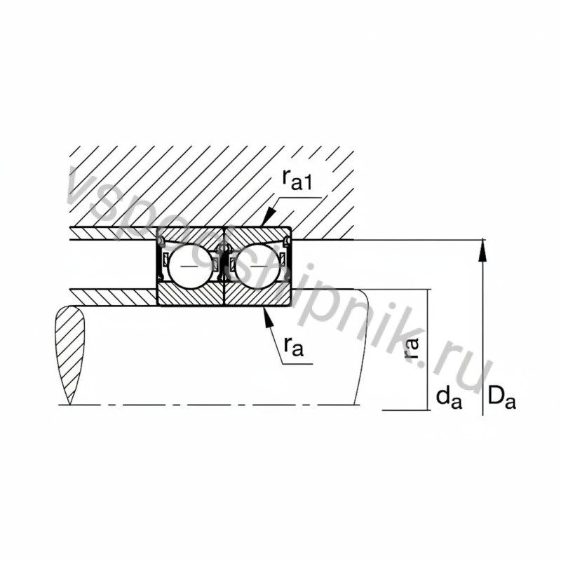Подшипник шариковый B7005-C-2RSD-T-P4S INA 360