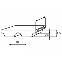 Ремень зубчатый AT10 810 (W=10) Megadyne
