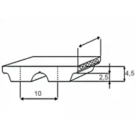 Ремень зубчатый AT10 1940 (W=75) Megadyne