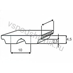 Ремень зубчатый AT10 1000 (W=10) Megadyne