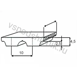 Ремень зубчатый AT10 1000 (W=10) Megadyne